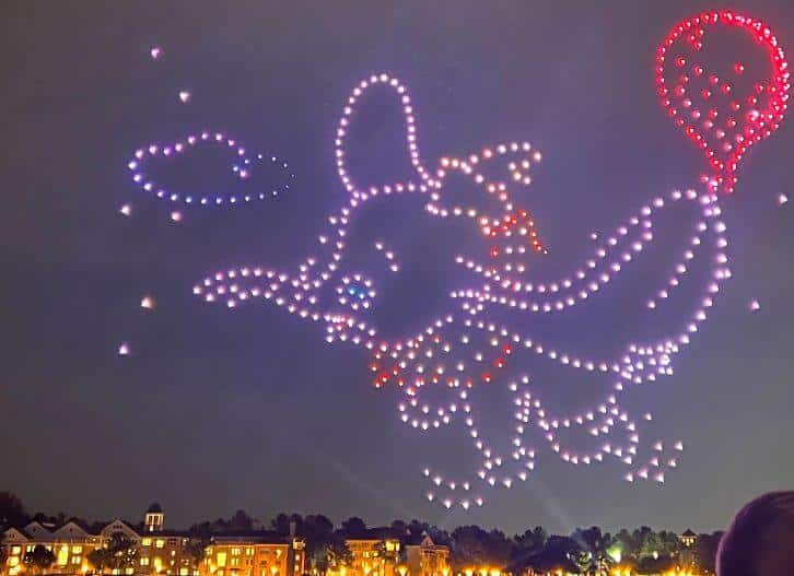 dumbo drone show at disney springs